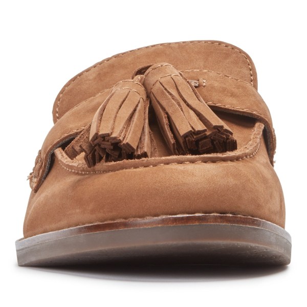 Vionic Flats Ireland - Reagan Nubuck Mule Brown - Womens Shoes In Store | EJWXC-8942